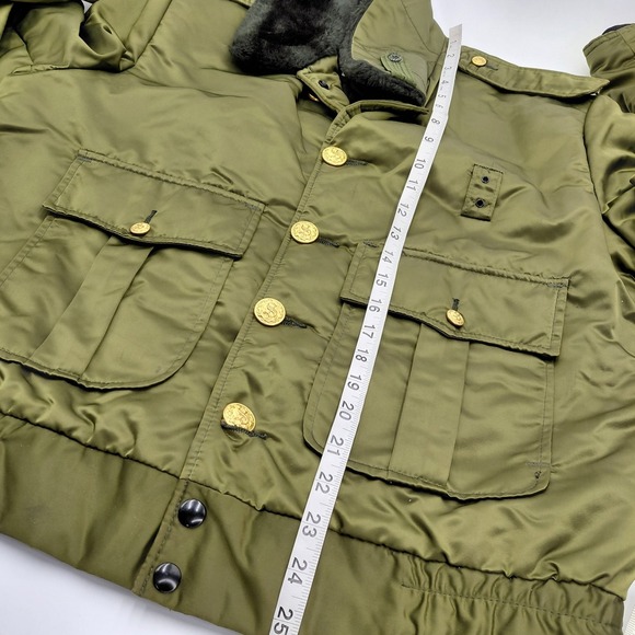 50s Horace Small TUFFY JAC Nylon Jacket 40R Waterbury Brass Buttons USA Green - Picture 4 of 13